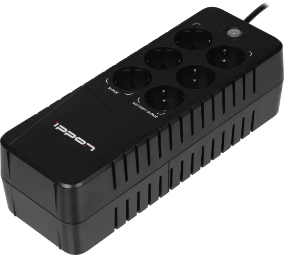 Источник бесперебойного питания Ippon Back Verso 600 300Вт 600ВА черный