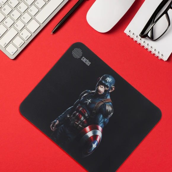 Коврик для мыши Cactus Captain America рисунок 250x200x3мм (CS-MP-D08S)