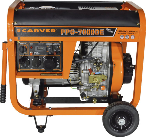 Генератор Carver PPG- 7000DE 5.5кВт