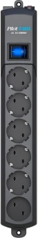 Сетевой фильтр Pilot S-MAX 10м (6 розеток) серый (коробка) Сетевой фильтр Pilot S-MAX 10м (6 розеток) серый (коробка)
