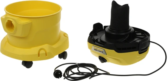 Строительный пылесос Karcher WD 2 Plus V-12/4/18 1000Вт (уборка: сухая/сбор воды) желтый