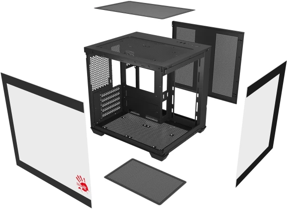 Корпус Bloody CC-121 черный без БП mATX 7x120mm 1xUSB2.0 1xUSB3.0 audio Корпус Bloody CC-121 черный без БП mATX 7x120mm 1xUSB2.0 1xUSB3.0 audio