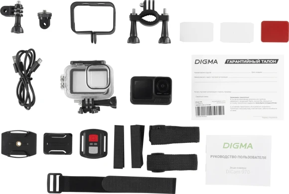 Экшн-камера Digma DiCam 970 1xCMOS 12Mpix черный Экшн-камера Digma DiCam 970 1xCMOS 12Mpix черный