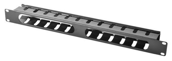 Кабельный органайзер горизонтальный ЦМО ГКЗ-1U-9005 односторонний пластиковый канал 1U шир.:19" глуб.:57мм Кабельный органайзер горизонтальный ЦМО ГКЗ-1U-9005 односторонний пластиковый канал 1U шир.:19" глуб.:57мм