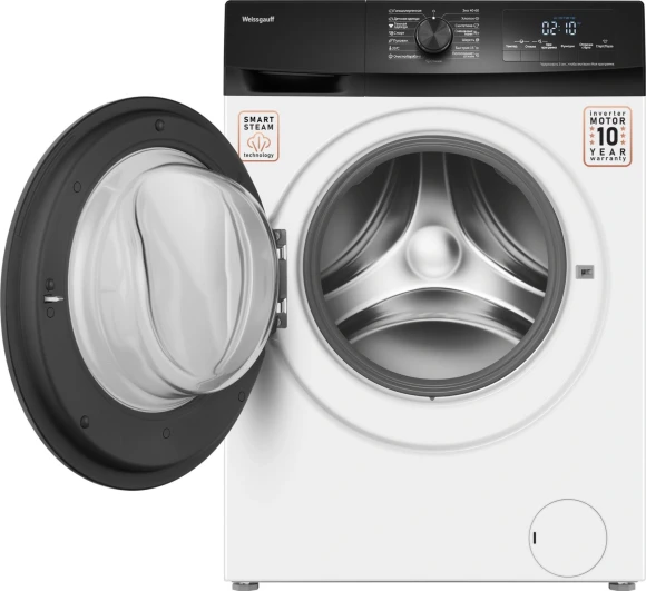 Стиральная машина Weissgauff WM 4947 DC Inverter Steam класс: A+++ загр.фронтальная макс.:7кг белый инвертор