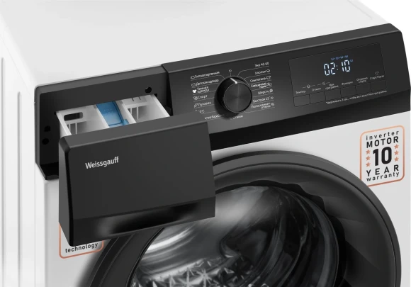 Стиральная машина Weissgauff WM 4947 DC Inverter Steam класс: A+++ загр.фронтальная макс.:7кг белый инвертор