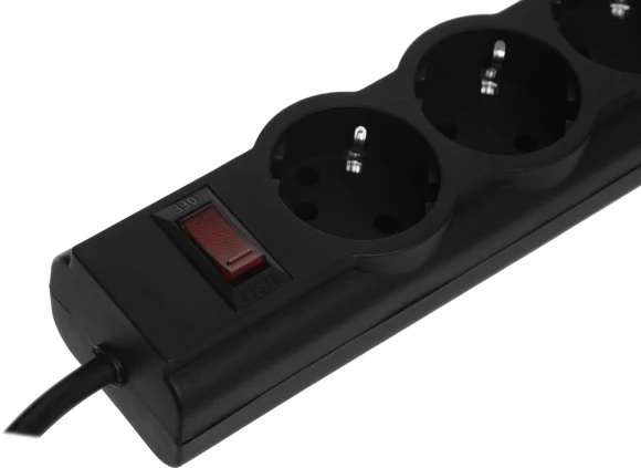 Сетевой фильтр Defender ES largo 5м (5 розеток) черный (коробка)