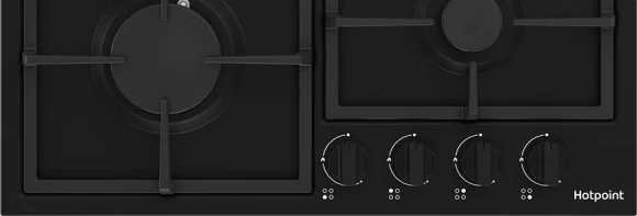 Газовая варочная поверхность Hotpoint HGMT 642 BL черный
