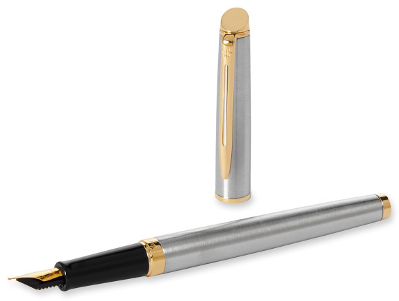 Ручка перьев. Waterman Hemisphere (S0920310) Steel GT F сталь нержавеющая/позолота подар.кор.