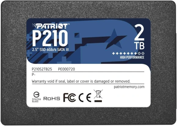 Накопитель SSD Patriot SATA-III 2TB P210S2TB25 P210 2.5"