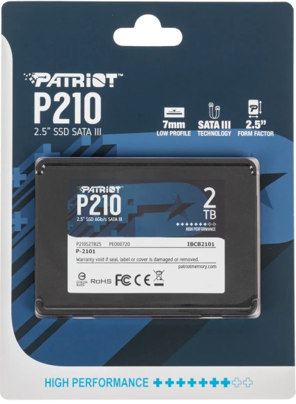 Накопитель SSD Patriot SATA-III 2TB P210S2TB25 P210 2.5"