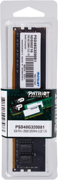 Память DDR4 8Gb 3200MHz Patriot PSD48G320081 Signature RTL Gaming PC4-25600 CL22 DIMM 288-pin 1.2В single rank Ret