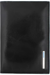 Обложка для паспорта Piquadro Blue Square PP5255B2/N черный натур.кожа Обложка для паспорта Piquadro Blue Square PP5255B2/N черный натур.кожа