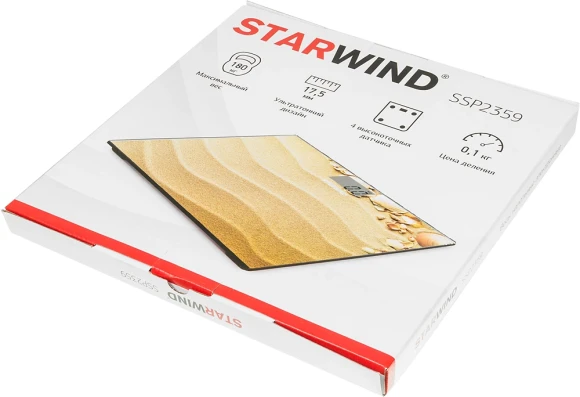Весы напольные электронные Starwind SSP2359 макс.180кг рисунок
