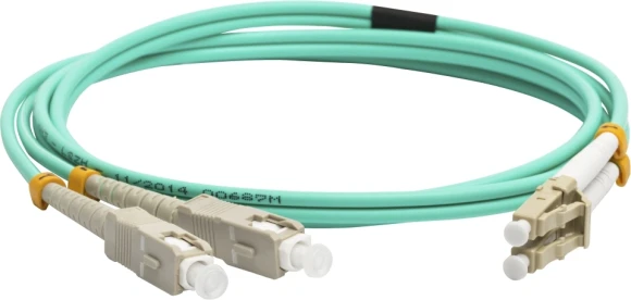 Патч-корд Lanmaster LAN-2LC-2SC/OM3-3.0 2x50/125 OM3 LC дуплекс-SC дуплекс 3м LSZH Патч-корд Lanmaster LAN-2LC-2SC/OM3-3.0 2x50/125 OM3 LC дуплекс-SC дуплекс 3м LSZH