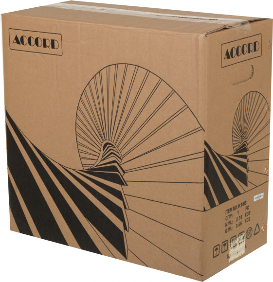 Корпус Accord K-16B черный без БП ATX 6x120mm 2xUSB2.0 1xUSB3.0 audio