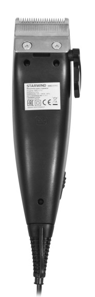 Машинка для стрижки Starwind SBC1711 черный/серебристый 15Вт (насадок в компл:4шт)