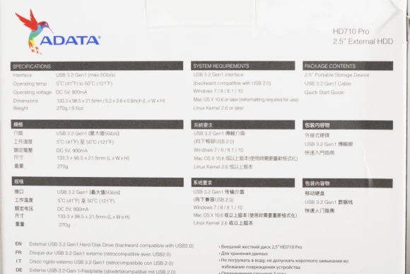 Жесткий диск A-Data USB3.0 2TB AHD710P-2TU31-CBK HD710Pro DashDrive Durable 2.5" черный