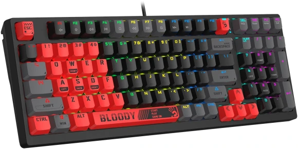 Клавиатура A4Tech Bloody S98 Sports Red BLMS Plus механическая красный/черный USB for gamer LED (S98 SPORTS RED BLMS RED PLUS) Клавиатура A4Tech Bloody S98 Sports Red BLMS Plus механическая красный/черный USB for gamer LED (S98 SPORTS RED BLMS RED PLUS)