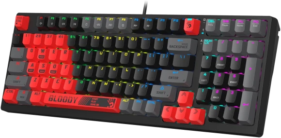 Клавиатура A4Tech Bloody S98 Sports Red BLMS Plus механическая красный/черный USB for gamer LED (S98 SPORTS RED BLMS RED PLUS) Клавиатура A4Tech Bloody S98 Sports Red BLMS Plus механическая красный/черный USB for gamer LED (S98 SPORTS RED BLMS RED PLUS)