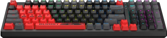 Клавиатура A4Tech Bloody S98 Sports Red BLMS Plus механическая красный/черный USB for gamer LED (S98 SPORTS RED BLMS RED PLUS) Клавиатура A4Tech Bloody S98 Sports Red BLMS Plus механическая красный/черный USB for gamer LED (S98 SPORTS RED BLMS RED PLUS)