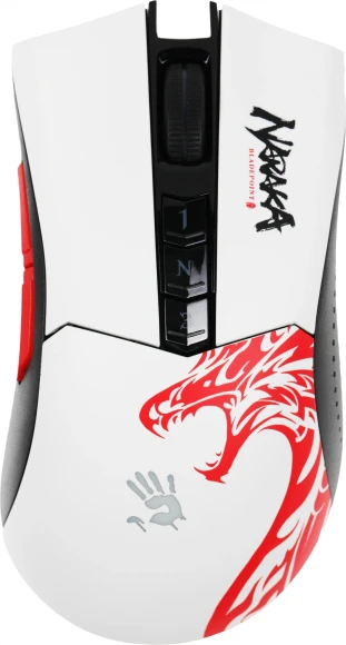 Мышь A4Tech Bloody R90 Plus Naraka белый/рисунок оптическая 5000dpi беспров. USB 7but Мышь A4Tech Bloody R90 Plus Naraka белый/рисунок оптическая 5000dpi беспров. USB 7but
