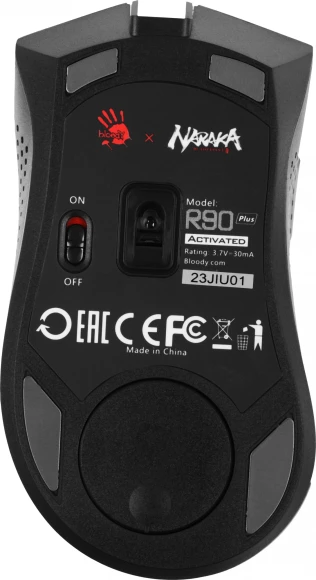 Мышь A4Tech Bloody R90 Plus Naraka белый/рисунок оптическая 5000dpi беспров. USB 7but Мышь A4Tech Bloody R90 Plus Naraka белый/рисунок оптическая 5000dpi беспров. USB 7but