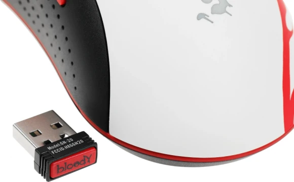 Мышь A4Tech Bloody R90 Plus Naraka белый/рисунок оптическая 5000dpi беспров. USB 7but Мышь A4Tech Bloody R90 Plus Naraka белый/рисунок оптическая 5000dpi беспров. USB 7but