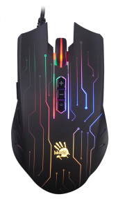Мышь A4Tech Bloody Q82 черный/рисунок оптическая 6200dpi USB 8but