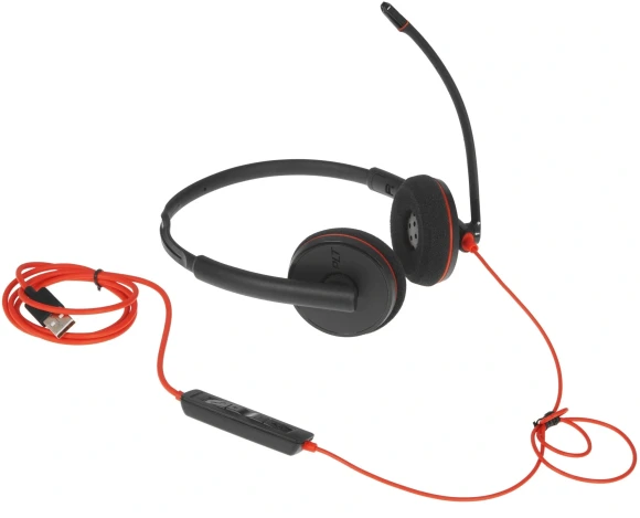 Наушники с микрофоном Poly Blackwire 3220 черный накладные USB оголовье (8X228A6)