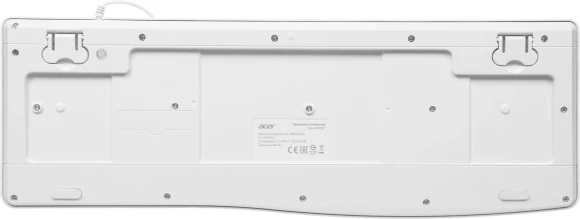 Клавиатура Acer OKW301 белый USB Multimedia (ZL.KBDCC.01B) кабель 1.8м