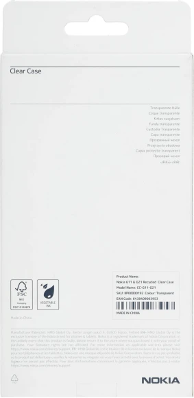 Чехол (клип-кейс) Nokia для Nokia G11/G21 Clear Case прозрачный (8P00000192)