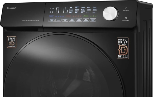 Стиральная машина Weissgauff WM 45126 Steam Direct Drive класс: A+++ загр.фронтальная макс.:6кг черный инвертор Стиральная машина Weissgauff WM 45126 Steam Direct Drive класс: A+++ загр.фронтальная макс.:6кг черный инвертор