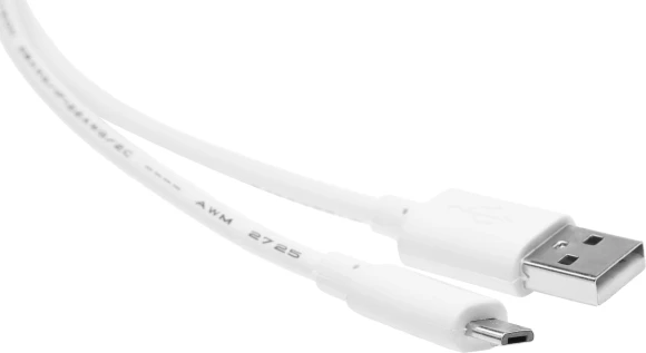 Кабель 2A Square USB (m)-micro USB (m) 0.75м белый