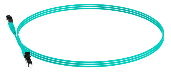 Патч-корд Panduit FZ2ELLNLNSNM001 2x50/125 OM4 LC дуплекс-LC дуплекс 1м LSZH аквамарин