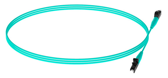 Патч-корд Panduit FZ2ELLNLNSNM001 2x50/125 OM4 LC дуплекс-LC дуплекс 1м LSZH аквамарин