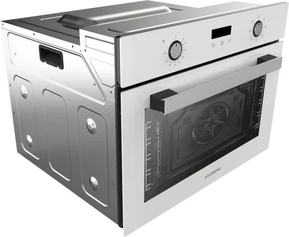Духовой шкаф Электрический Hyundai HEO 64512 WG стекло белое/черный Духовой шкаф Электрический Hyundai HEO 64512 WG стекло белое/черный