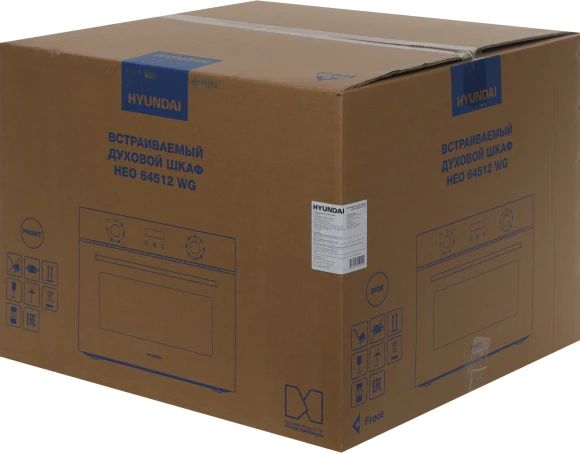 Духовой шкаф Электрический Hyundai HEO 64512 WG стекло белое/черный Духовой шкаф Электрический Hyundai HEO 64512 WG стекло белое/черный