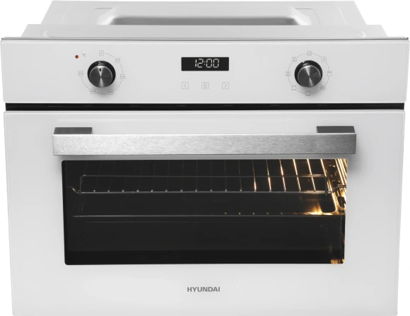 Духовой шкаф Электрический Hyundai HEO 64512 WG стекло белое/черный Духовой шкаф Электрический Hyundai HEO 64512 WG стекло белое/черный