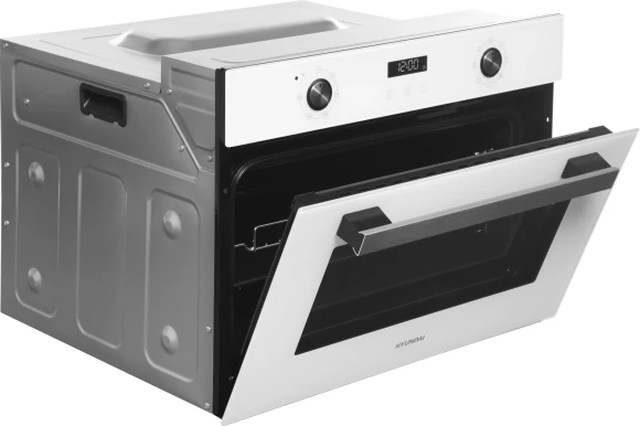 Духовой шкаф Электрический Hyundai HEO 64512 WG стекло белое/черный Духовой шкаф Электрический Hyundai HEO 64512 WG стекло белое/черный