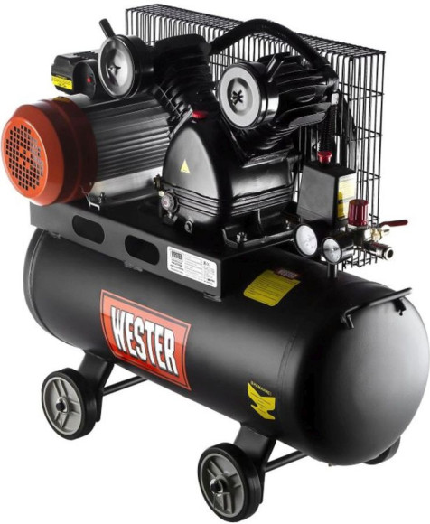 Компрессор поршневой Wester WBK2200/100PRO масляный 340л/мин 100л 2200Вт черный/красный