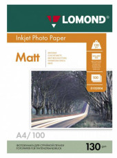 Фотобумага Lomond 0102004 A4/130г/м2/100л./белый матовое/матовое для струйной печати Фотобумага Lomond 0102004 A4/130г/м2/100л./белый матовое/матовое для струйной печати