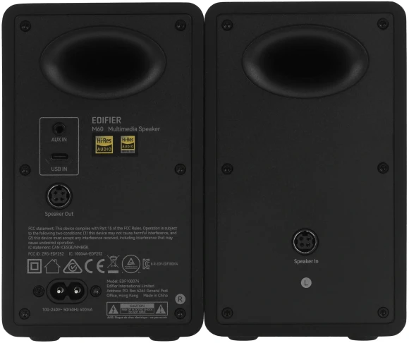 Колонки Edifier M60 2.0 черный 66Вт BT Колонки Edifier M60 2.0 черный 66Вт BT