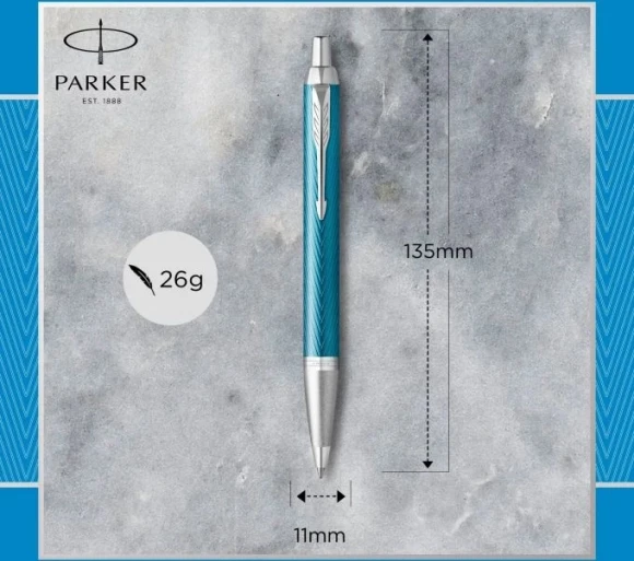 Ручка шариков. Parker IM Premium K318 (2143645) Blue Grey CT M син. черн. подар.кор.