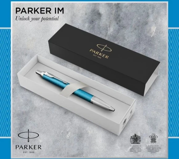 Ручка шариков. Parker IM Premium K318 (2143645) Blue Grey CT M син. черн. подар.кор.
