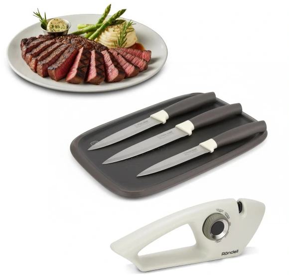 Точилка для ножей Rondell Mocco&Latte RD-2006 бежевый наб.:1предм. упак.:блистер