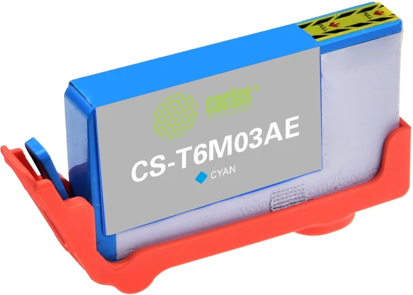 Картридж струйный Cactus CS-T6M03AE №903XL голубой (14.2мл) для HP OJP 6950/6960/6970 с чипом Картридж струйный Cactus CS-T6M03AE №903XL голубой (14.2мл) для HP OJP 6950/6960/6970 с чипом