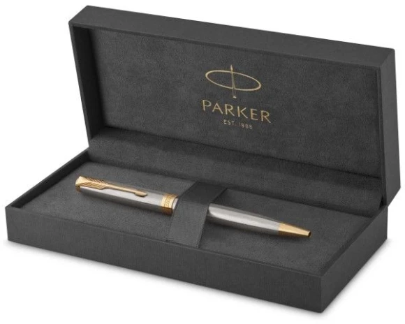 Ручка шариков. Parker Sonnet Core K527 (1931507) Stainless Steel GT M черн. черн. подар.кор.