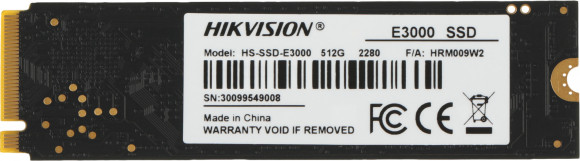Накопитель SSD Hikvision PCIe 3.0 x4 512GB HS-SSD-E3000/512G HS-SSD-E3000/512G Hiksemi E3000 M.2 2280