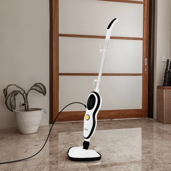 Швабра паровая Kitfort КТ-1045 1500Вт белый/черный